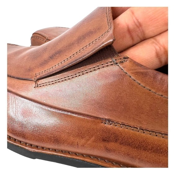 SANDRO MOSCOLONI Plain Toe Slip On Ambrose in Berwyn Tan Men's Size 41 = 8 - Picture 9 of 14